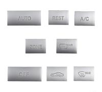 8pcs AC Button Covers Trim Metal Silver For per mercedes E Class W212 | Metal Construction, Silver Finish, 8-piece Set, per Easy Install With Tape, Fits 2009-2015 Left-hand Drive Models