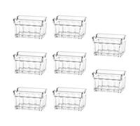 8Pcs Acrilico Zucchero Pezzi Sostegno Zucchero Borsa Contenitore Piatto Display