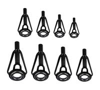 8Pcs Anelli Canna da Pesca Occhielli Pesca Guida del Corredo dell'insieme in Acciaio Inox Carbonio Guide per Spinning Canna Guida Canna da Pesca, Acciaio Inox Riparazione Canna Pesca Kit Riparazione