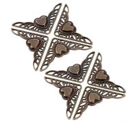 8PCS Angoli in rame antico per staffe di protezione per rinforzo scatola di legno e per mobili bordo durata