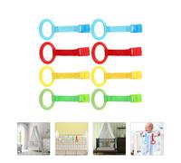 8pcs Baby Learning Crib Standing Hanging Ring Crib Toddler Pull Ring