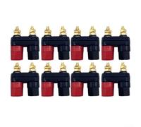 8PCS Banana Coppia Terminali Elettrici Binding Post per Connessioni Altoparlanti con Blocco a Vite e Materiale Rame
