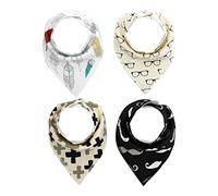8pcs Bavaglino Neonato Bambino Bandana Drool Bavaglini con bottoni morbido cotone 100% Cotone - Panno per Ruttino Neonato A