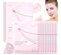 8PCS Bio Collagen Real Deep, Maschera Collagene Viso, Maschera Viso Coreana, Overnight Firming, Anti Wrinkle Lifting, Maschera Idratante Per Tutti I Tipi Di Pelle, Migliora Le Rughe