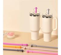 8PCS Cannucce Silicone Lunghe 31CM per Bicchieri Tazze Riutilizzabili Accessori