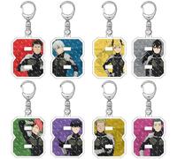 8Pcs Cartoon Kaiju Anime no 8 Portachiavi Hibino Kafka Zaino Ins Accessori Anime Ciondoli periferici