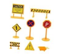 8pcs Costruzione Segnali Stradali per Casa di Bambola Miniatura Città Edificio e Bambini Educativo Gioco di Ruolo Puntelli Giocattolo Accessori Casa di