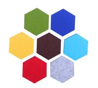 8PCS Creativo colorato esagonale in feltro di lana adesivo da parete