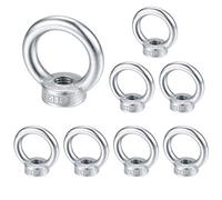 8pcs Dado anulare in acciaio inox M10 Dadi con occhielli Anello Gancio per altalena per sollevamento accessori