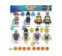 8pcs Dragon Ball Action Figures Building Blocks Toy Set, Characters Assembly Toys, Collection And Display Minifigures Kits for Kids Fans