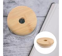 8pcs Durevole Coppa Bamboo Coperchio Caffè Tazza da caffè Barattolo Lattine di