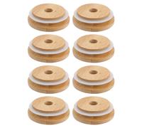 8pcs Durevole Coppa Bamboo Coperchio Caffè Tazza da caffè Barattolo Lattine di