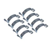 8Pcs Filtro Aria Detergente Alloggiamento Scatola Coperchio Clip Molla Argento