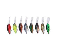 8Pcs Fishing Crankbait Lures | 22g Wobble Multi Jointed Bait for Deep Saltwater Fishing | Stainless Steel Hooks / 3D Eyes/Protective Coating | 12cm Length, 172g Total Weight