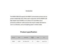 8PCS for CyberBrick WS2812 RGB LED Light Board IDC0.8 4-Pin Connector 3D Printed Model Components