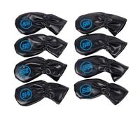 8Pcs Golfs Testa di Ferro Coperture Protettive Cuoio DELL'UNITÀ di elaborazione Impermeabilizza Golf Testa di Ferro Copre Accessori Regali Per Golfers PU Copertura
