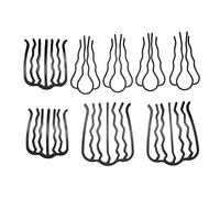 8pcs Hair fork clip metal black rivestimento nero elegante pettini a forma di U Styling in stile francese fai-te