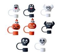 8PCS Halloween Bevanda Paglia Successi Verde Elastomero Verdura Deck Coerente La maggior parte delle tazze Tettoie di paglia di verdure