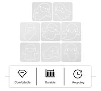 8pcs Halloween Ghost Stencil Stencil Painting Templates Halloween FAI DA TE Art