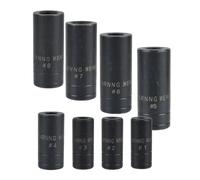 8Pcs Heavy Duty 1/4 3/8 Drives Impatti Socket Pneumatica Ad Aria Chiave A Presa Testa per Auto Riparazione Accessori