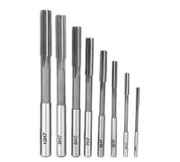 8Pcs High Speed Steel Straight Shank Reaming Tool Set, H7 Accuracy, for Steel/Plastic/Wood/Copper/Aluminum, Durable and Long Service Life, 3 10mm Cutting Diameter