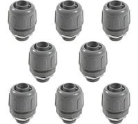 8pcs HQRP 1/2-Inch Plastica Liquido Stretto Connettore 180° Dritto Condotto