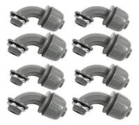 8pcs HQRP 1.3cm Plastica Liquido Stretto Connettore 90° Elettrico Condotto