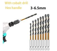 8pcs HSS Titanio Rivestito Set Punte Trapano 1/4 Esagonale Attacco for Veloce