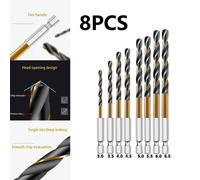 8pcs HSS Titanio Rivestito Set Punte Trapano 1/4 Esagonale Attacco for Veloce