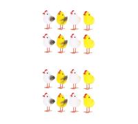 8pcs imitation chick plaything ornamenze cartoon desktop chick ordo