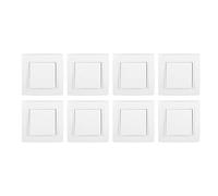 8pcs interruttore a palo singolo 10a/250 V Wall paddle rocker interruttore di bilanciere europeo regolamento europeo hotel hotel usa materiale plastico bianco