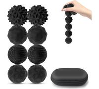 8PCS Magnetic Fidget Balls,Palle Magnetiche Anti-Stress,Silicone Elastic Balls,Gioco Sensoriale Portatile in Silicone,Anti-Stress Anxiety Toy per Adulti e Bambini,Giocattolo Palla a Pressione(Nero)