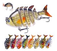 8pcs Micro United Swim Cest, Luces di Pesca Micro realistica, Esche di Nuoto Multi -Giunti Lenti per Acqua Dolce e saltwate, Kit di Esca, Kit di Esca
