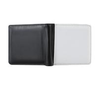 8pcs Moda PU Portafoglio Sublimazione Titolare di Carta Vuoto Pieghevole Portatile Uomo Donne Borse per Trasferimento di Calore Stampa, Nero , S, Portatile