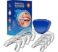 8pcs Mouth Guard for Grinding Teeth, Anti Grinding Bite Guard Moldable Dental Night Guards for Clenching Teeth At Night, 2 Size