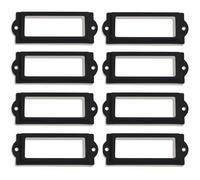 8Pcs Nero Antico Etichetta Titolari Vintage Tag Cornici Metallo Accessori Mobili Usato per Ufficio Lavanderia Cucina Biblioteca