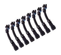 8Pcs Nero Iniettore di Carburante Connettore Adattatore Plastica Per EV1 EV6