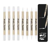 8pcs Pennarello Acrilico Bianco,1mm Punta Fine Pennarelli Acrilici Per Dipingere Sassi,Pennarello Indelebile Bianco,Punta Fine Per Pittura Su Diversi Materiali,Ideale Per Arte E Creazioni Artigianali