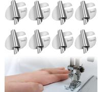 8PCS Piedino per Orlo Arrotolato,3-10mm Piedino per Orlo Arrotolato Universal,Piedino Orlatore Universale Arrotolato per Cucire,Piedini per Macchine da Cucire Domestiche e Industriali
