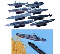 8Pcs Portaerei Giocattolo Modello Assemblare Modelli Simulazione Modello di Nave