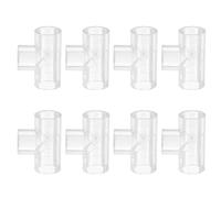 8Pcs Raccordi Tee Trasparenti per PC, Adattatore Tubo 14mm ID