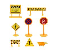 8PCS Segnali Stradali Pianificazione Urbana Accessori Giocattolo Per Creativo Edificio Scena E Interattivo Casa di Bambola Scena Visualizzazione Urbana Giocattolo Per Bambini In Età Prescolare