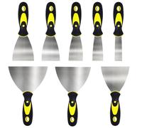 8Pcs Spatole in Acciaio Inossidabile, BetterJonny Set di Coltelli di Spatola per Stucco Frattazzo Spatole Raschietti Coltelli da Stucco con Manico in Plastica Antiscivolo 25 40 50 60 75 100 125 150mm