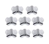 8PCS Speaker Angolo di Protezione Angolo Cabinet Metallo Strumento Musicale Chitarra Ampli Speaker Stand Gonna Bianco