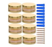 8Pcs Strong Zinc Alloy Glass Shelf Clips Gold Mirror Holders for Wall Mounting