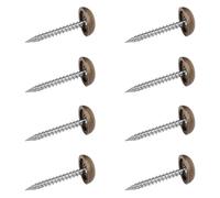 8pcs Sturdy Brass Screw Caps Accessory for Furniture Assembly Tapping Designs Smooth Hemispherical Covers Daily Use Mirror Screw Caps