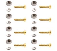 8pcs Sturdy Brass Screw Caps Accessory for Furniture Assembly Tapping Designs Smooth Hemispherical Covers Daily Use Mirror Screw Caps