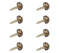 8pcs Sturdy Brass Screw Caps Accessory for Furniture Assembly Tapping Designs Smooth Hemispherical Covers Daily Use Mirror Screw Caps