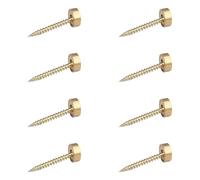 8pcs Sturdy Brass Screw Caps Accessory for Furniture Assembly Tapping Designs Smooth Hemispherical Covers Daily Use Mirror Screw Caps