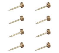 8pcs Sturdy Brass Screw Caps Accessory for Furniture Assembly Tapping Designs Smooth Hemispherical Covers Daily Use Mirror Screw Caps